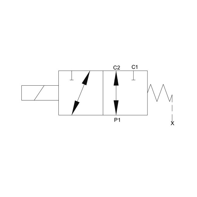 Riktningsventil 3/2  3/8" 12V