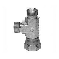 1" T-koppling med svivelmutter 60° kona BSPP