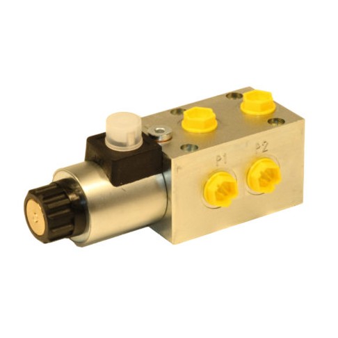 Solenoid controlled 6/2 directional control valve 3/4" 350 BAR